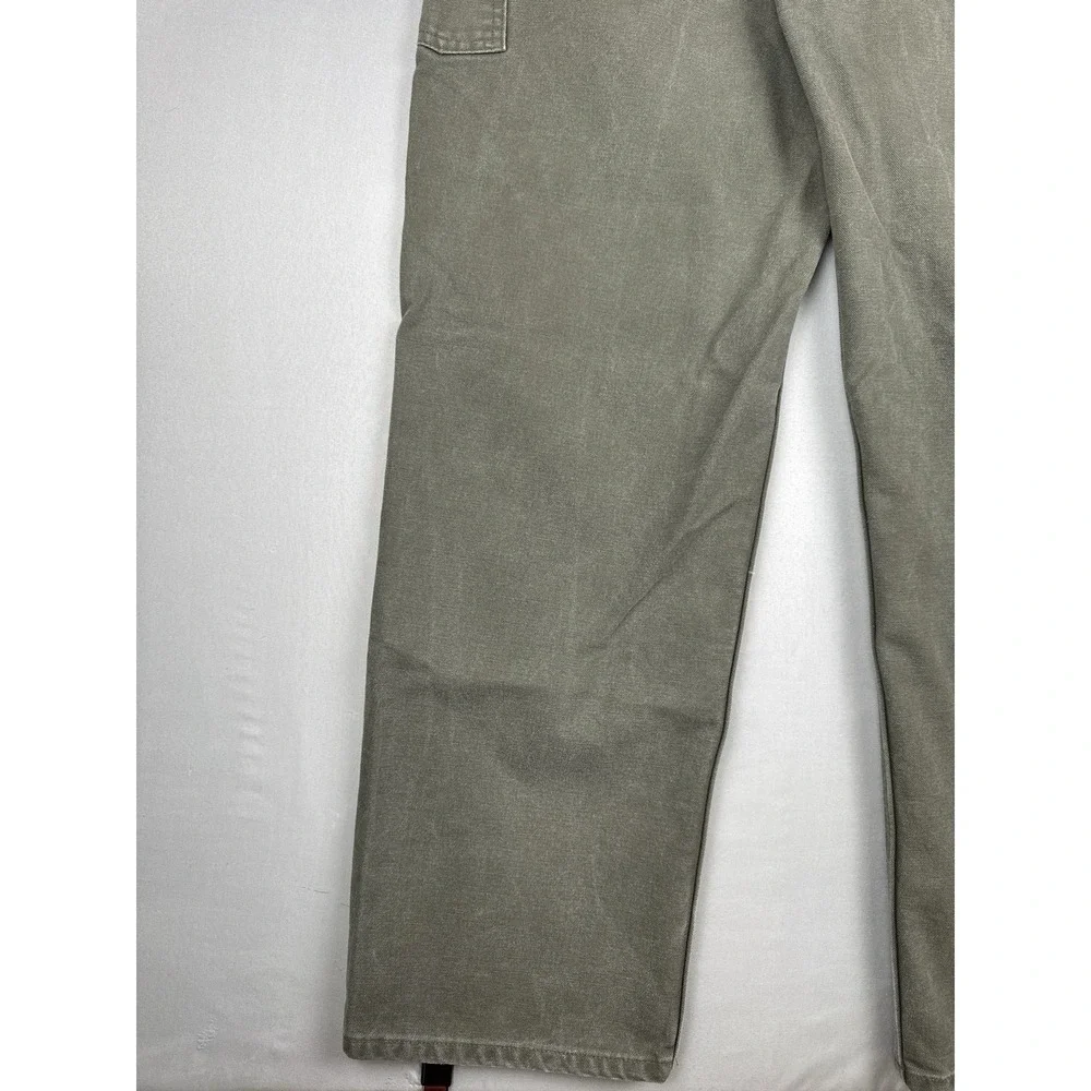 Vintage Carhartt B11 MOS Work Pants 36x36 Moss Green Carpenter Duck Canvas